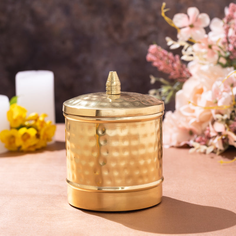 Golden Hammered Gifting Jar
