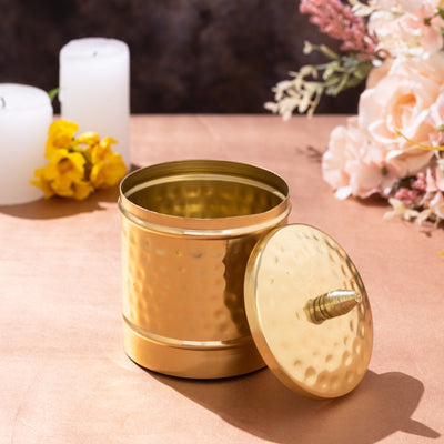 Golden Hammered Gifting Jar