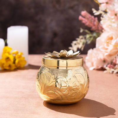 Hammered Metal Gifting and Decorative Jar