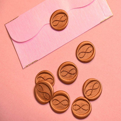 Infinity Sign Bronze Self-Adhesive Wax Seals